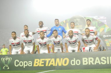 Sao Paulo (SP), Brezilya 08 / 16 / 2023 - Sao Paulo ve Corinthians arasındaki maç bu Çarşamba gecesi Sao Paulo 'nun güney bölgesinde Estadio do Morumbi' de düzenlenen 2023 Copa do Brasil maçında geçerli oldu.