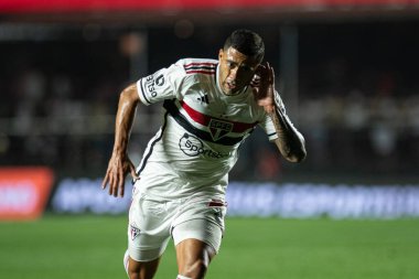 Sao Paulo (SP), Brezilya 08 / 16 / 2023 - Wellington Rato, 2023 Copa do Brasil yarı finalinin ikinci ayağı için geçerli olan Sao Paulo ve Corinthians arasındaki maçta golünü kutluyor