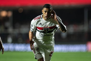 Sao Paulo (SP), Brezilya 08 / 16 / 2023 - Wellington Rato, 2023 Copa do Brasil yarı finalinin ikinci ayağı için geçerli olan Sao Paulo ve Corinthians arasındaki maçta golünü kutluyor