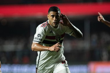 Sao Paulo (SP), Brezilya 08 / 16 / 2023 - Wellington Rato, 2023 Copa do Brasil yarı finalinin ikinci ayağı için geçerli olan Sao Paulo ve Corinthians arasındaki maçta golünü kutluyor