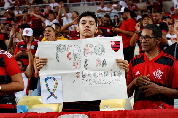 Rio Janeiro Brasil 2023 Partida Entre Flamengo Gremio Válida Para — Fotografia de Stock