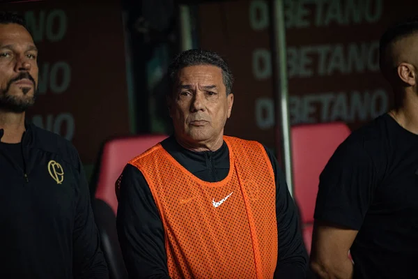Sao Paulo Brasilien 2023 Trainer Vanderlei Luxemburgo Vor Dem Spiel — Stockfoto