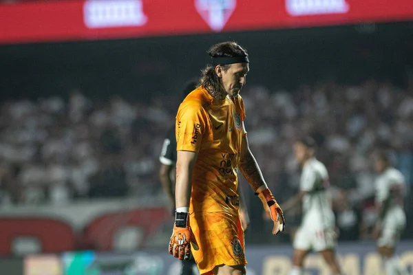 Sao Paulo Brésil 2023 Gardien Cassio Dans Match Entre Sao — Photo