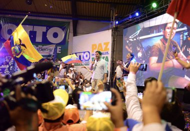 Ekvador Başkanı Aday Otto Sonnenholzner 'ın Kapanış Kampanyası. 17 Ağustos 2023, Guayaquil, Ekvador Başkan Adayı Otto Sonnenholzner, kapanış kampanyasını yürüttü. 