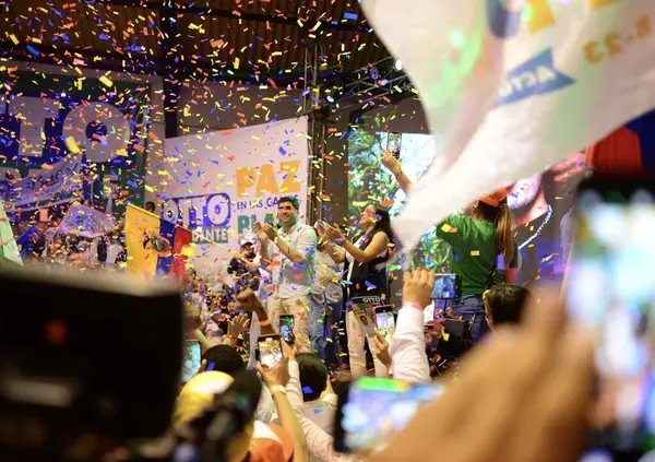 Campaña Clausura Del Candidato Presidencial Ecuador Otto Sonnenholzner Agosto 2023 — Foto de Stock
