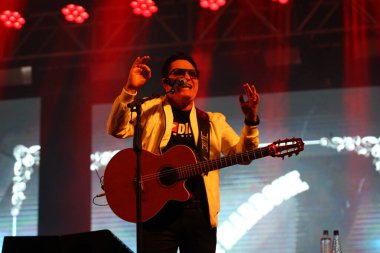 Bruno & Marrone, EFAPI Fuarı 2023 'te sahne almaktadır. 17 Ağustos 2023, Santo Antonio da Platina, Parana, Brezilya: Bruno ve Marrone, EFAPI EXPO2023 