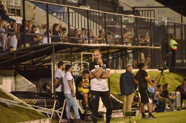 NATAL (RN), Brezilya 08 / 19 / 2023 - ABC ile CRB arasındaki maç, Natal 'daki Maria Lamas Farache Stadyumu' ndaki Brasileirao serisi B için geçerli. Oyun CRB lehine 1x2 sona erdi.. 