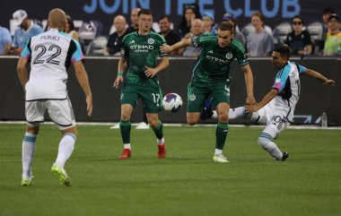 2023 MLS Normal Sezon: New York City FC, Minnesota United FC 'ye karşı. 20 Ağustos 2023. Queens, Nova York, ABD: New York City FC ile Minnesota United FC arasındaki futbol maçı, 2023 MLS normal sezonunun 27.