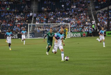 2023 MLS Normal Sezon: New York City FC, Minnesota United FC 'ye karşı. 20 Ağustos 2023. Queens, Nova York, ABD: New York City FC ile Minnesota United FC arasındaki futbol maçı, 2023 MLS normal sezonunun 27.