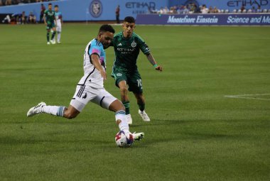 2023 MLS Normal Sezon: New York City FC, Minnesota United FC 'ye karşı. 20 Ağustos 2023, Queens, New York, ABD: New York City FC ile Minnesota United FC arasındaki futbol maçı, 2023 MLS normal sezonunun 27.