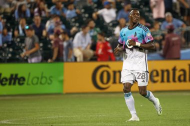 MLS Normal Sezon 2023: New York City FC, Minnesota United FC 'ye karşı. 20 Ağustos 2023. Queens, New York, ABD: Mineesota United 'tan Mender Garcia 27. Rauntta New York City FC ve Minnesota United FC arasındaki maçta golünü attı ve kutluyor.