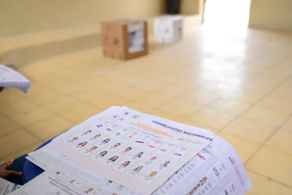 Ekvador Daki Seçimler Sırasında Kullanma Ağustos 2023 Guayaquil Ekvador Ekvador — Stok fotoğraf