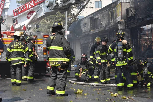 Alarm Fire Brooklyn New York August 2023 Brooklyn New York — Stock Photo, Image