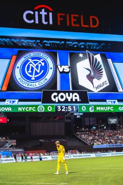 2023 MLS Normal Sezon: New York City FC, Minnesota United FC 'ye karşı. 20 Ağustos 2023, Queens, New York, ABD: New York City FC ile Minnesota United FC arasındaki futbol maçı, 2023 MLS normal sezonunun 27.