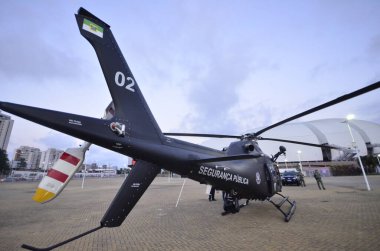 Alencar ve Bezzerra, Askeri İnzibata 150 araç ve helikopter getirdi. 25 Ağustos 2023, Natal, Rio Grande do Norte, Brezilya: Ulusal Kamu Güvenliği Bakanı, Tadeu Alencar ve Vali Fatima Bezerra (PT) 