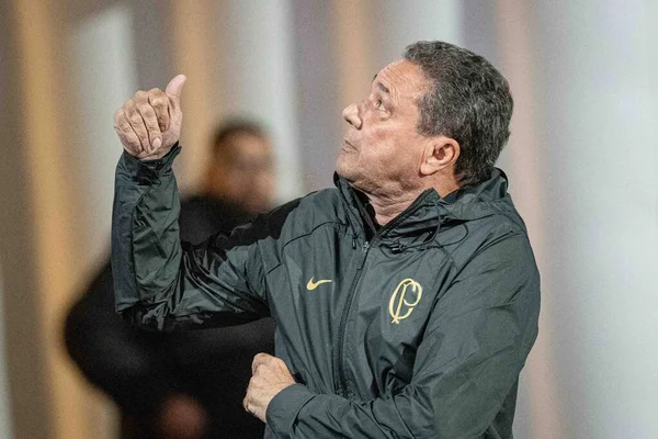 Sao Paulo Brasilien 2023 Trainer Vanderlei Luxemburgo Spiel Zwischen Corinthians — Stockfoto