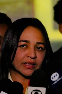 Brasilia (DF), Brezilya 08 / 29 / 2023 - POLITICA / CPMI / JANUARY 8 - 8 Ocak 2023 tarihli Ortak Parlamento Soruşturma Komisyonu Raportörünün Sorgusu, 15. Toplantı, Cumhuriyet Senatörü Eliziane Gama (PSD-MA)) 