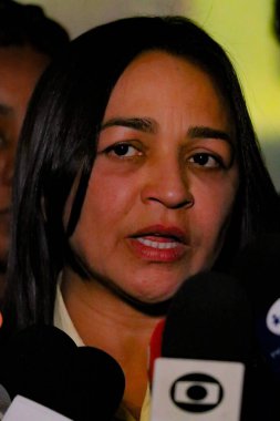 Brasilia (DF), Brezilya 08 / 29 / 2023 - POLITICA / CPMI / JANUARY 8 - 8 Ocak 2023 tarihli Ortak Parlamento Soruşturma Komisyonu Raportörünün Sorgusu, 15. Toplantı, Cumhuriyet Senatörü Eliziane Gama (PSD-MA)) 