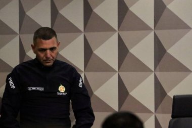 Brasilia (DF), Brezilya 08 / 29 / 2023 - DF PM / DF Askeri Polisi eski komutanı ve Albay Fabio Augusto Vieira tarafından duyulan, 8 Ocak 2023 tarihli Yasalar Hakkında Karışık Soruşturma Komisyonu, 15.