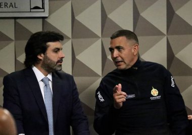 Brasilia (DF), Brezilya 08 / 29 / 2023 - DF PM / DF Askeri Polisi eski komutanı ve Albay Fabio Augusto Vieira tarafından duyulan, 8 Ocak 2023 tarihli Yasalar Hakkında Karışık Soruşturma Komisyonu, 15.