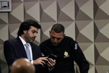 Brasilia (DF), Brezilya 08 / 29 / 2023 - DF PM / DF Askeri Polisi eski komutanı ve Albay Fabio Augusto Vieira tarafından duyulan, 8 Ocak 2023 tarihli Yasalar Hakkında Karışık Soruşturma Komisyonu, 15.