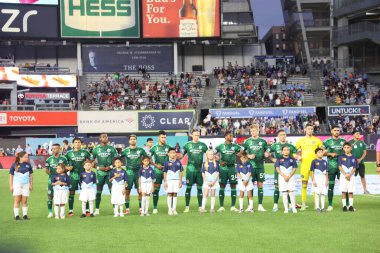 New York, ABD - 30 Ağustos 2023 MLS Normal Sezonu, NYCFC vs CF Montreal. New York, Bronx 'taki Yankee Stadyumu' nda, Major League Soccer (MLS) için geçerli olan NYCFC ve CF Montreal arasında oynanan futbol maçı