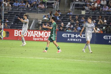 2023 MLS Normal Sezon: NYCFC Montreal 'e karşı. 30 Ağustos 2023. New York, ABD: Andres Jasson (21 numara), NYCFC ve CF Montreal arasındaki futbol maçında Yankee Stadyumu 'nda Major League Soccer (MLS) için geçerli olan ilk golünü attı ve kutladı.