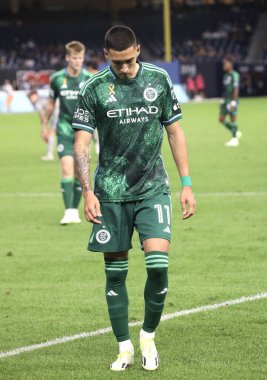 2023 MLS Normal Sezon: NYCFC Montreal 'e karşı. 30 Ağustos 2023. New York, ABD: Julian Fernandez (NYCFC), New York 'taki Yankee Stadyumu' nda Çarşamba günü NYCFC ve CF Montreal arasında oynanan ve Major League Soccer (MLS) için geçerli olan futbol karşılaşmasında 