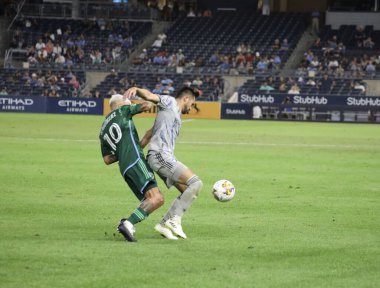 2023 MLS Normal Sezon: NYCFC Montreal 'e karşı. 30 Ağustos 2023. New York, ABD: S.Rodriguez (NYCFC) NYCFC ve CF Montreal arasındaki futbol maçı sırasında, Major League Soccer (MLS) için geçerli, 30 Çarşamba günü Bronx, New York 'taki Yankee Stadyumu' nda). 