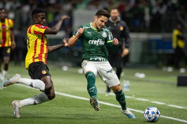 Sao Paulo (SP), Brezilya 08 / 30 / 2023 - Palmeiras x Deportivo Pereira (COL) arasındaki maçta Raphael Veiga, Copa Conmebol Libertadores 2023 'ün çeyrek finallerinin ikinci ayağı için geçerlidir.