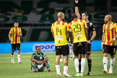 Sao Paulo (SP), Brezilya 08 / 30 / 2023 - Endrick, Copa Conmebol Libertadores 2023 Copa Conmebol Libertadores 2023 çeyrek finallerinin ikinci ayağı için geçerli olan Palmeiras x Deportivo Pereira (COL) arasında oynanan karşılaşmada 
