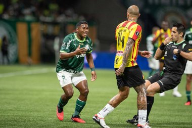 Sao Paulo (SP), Brezilya 08 / 30 / 2023 - Endrick, Copa Conmebol Libertadores 2023 Copa Conmebol Libertadores 2023 çeyrek finallerinin ikinci ayağı için geçerli olan Palmeiras x Deportivo Pereira (COL) arasında oynanan karşılaşmada 