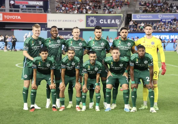 New York, ABD - 30 Ağustos 2023 MLS Normal Sezonu, NYCFC vs CF Montreal. New York, Bronx 'taki Yankee Stadyumu' nda, Major League Soccer (MLS) için geçerli olan NYCFC ve CF Montreal arasında oynanan futbol maçı