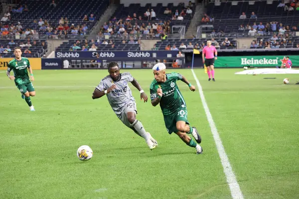 New York, ABD - 30 Ağustos 2023 MLS Normal Sezonu, NYCFC vs CF Montreal. New York, Bronx 'taki Yankee Stadyumu' nda, Major League Soccer (MLS) için geçerli olan NYCFC ve CF Montreal arasında oynanan futbol maçı