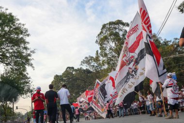 SAO PAULO (SP), Brezilya 08 / 31 / 2023 - Cicero Pompeu de Toledo (Morumbi) 'da Copa Sudamericana çeyrek finallerinin ikinci ayağı için LDU ve Sao Paulo Paulo takımlarının gelişi),