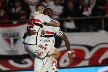 SAO PAULO (SP), 08 / 31 / 2023 - Arboleda do Sao Paulo gol atıyor ve maçı penalts 'a taşıyor, Sao Paulo (BRA) ile LDU Quito (ECU) arasında oynanan maçta)