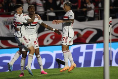 SAO PAULO (SP), 08 / 31 / 2023 - Arboleda do Sao Paulo gol atıyor ve maçı penalts 'a taşıyor, Sao Paulo (BRA) ile LDU Quito (ECU) arasında oynanan maçta)