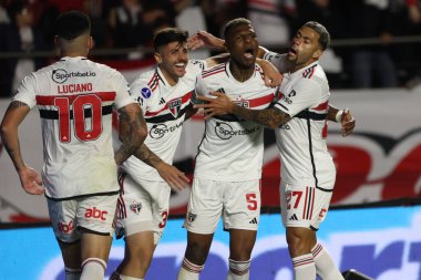 SAO PAULO (SP), 08 / 31 / 2023 - Arboleda do Sao Paulo gol atıyor ve maçı penalts 'a taşıyor, Sao Paulo (BRA) ile LDU Quito (ECU) arasında oynanan maçta)