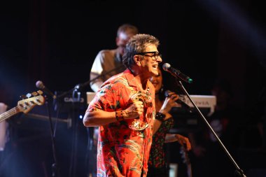 Curitiba, Parana, Brezilya - 01 Eylül 2023: Blitz Endless Tour Show, Curitiba. BLITZ 1980 'lerin en büyük Brezilyalı gruplarından biri, nesiller boyu rock yapan sayısız hit parçaya sahip..