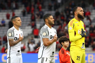Curitiba, Brezilya - Eylül 02, 2023: Atletico MG 'den Hulk Atletico PR ve Atletico MG arasında oynanan maç sırasında Ligga Arena' da oynanan 2023 Brezilya Şampiyonası 'nın 22. turu için geçerlidir.