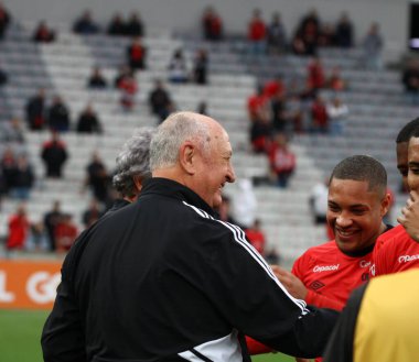 Curitiba, Brezilya - 02 Eylül 2023: Atletico MG koçu Luiz Felipe Scolari Atletico PR ve Atletico MG arasında oynanan maçta Ligga Arena 'da oynanan 2023 Brezilya Şampiyonası' nın 22.
