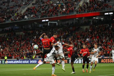 Curitiba, Brezilya - 02 Eylül 2023: Atletico PR ve Atletico MG arasındaki maç 2023 Brezilya Şampiyonası 'nın 22' nci turu için geçerli.. 