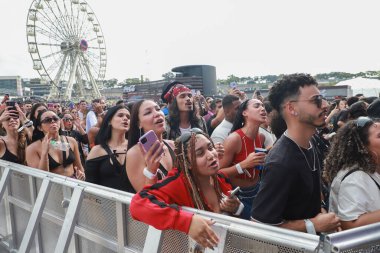 Sao Paulo (SP), Brezilya 02 / 09 / 2023 - Rapçiler Tasha ve Tracie 'nin 