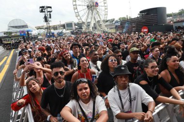 Sao Paulo (SP), Brezilya 02 / 09 / 2023 - Rapçiler Tasha ve Tracie 'nin 