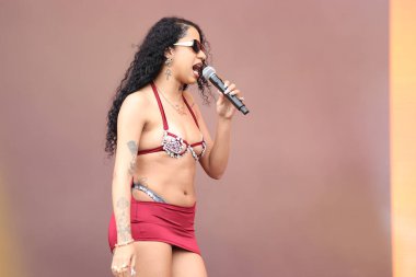 Sao Paulo (SP), Brezilya 02 / 09 / 2023 - Rapçiler Tasha ve Tracie 'nin 