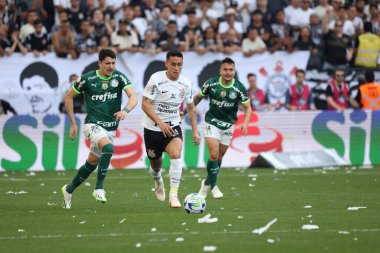 Sao Paulo (SP), Brezilya 09 / 03 / 2023 - Sao Paulo 'nun doğu bölgesindeki Neo Quimica Arena' da düzenlenen 2023 Brezilya Futbol Şampiyonası 'nın 22.