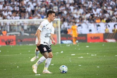Sao Paulo (SP), Brezilya 09 / 03 / 2023 - Sao Paulo 'nun doğu bölgesindeki Neo Quimica Arena' da düzenlenen 2023 Brezilya Futbol Şampiyonası 'nın 22.