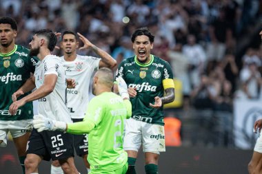 Sao Paulo (SP), Brezilya 09 / 03 / 2023 - Gustavo Gomez, Itaquera 'daki Neo Quimica Arena' da düzenlenen 2023 Brezilya Futbol Şampiyonası 'nın 22.