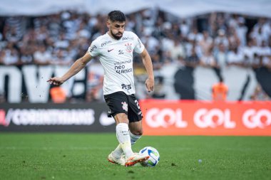 Sao Paulo (SP), Brezilya 09 / 03 / 2023 - Bruno Mendez, Itaquera 'daki Neo Quimica Arena' da düzenlenen 2023 Brezilya Futbol Şampiyonası 'nın 22.