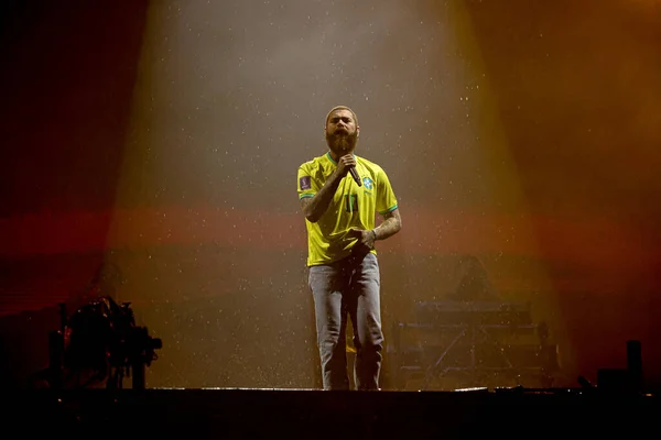 Sao Paulo Brasil 2023 Show Skyline Stage Rapper Post Malone —  Fotos de Stock